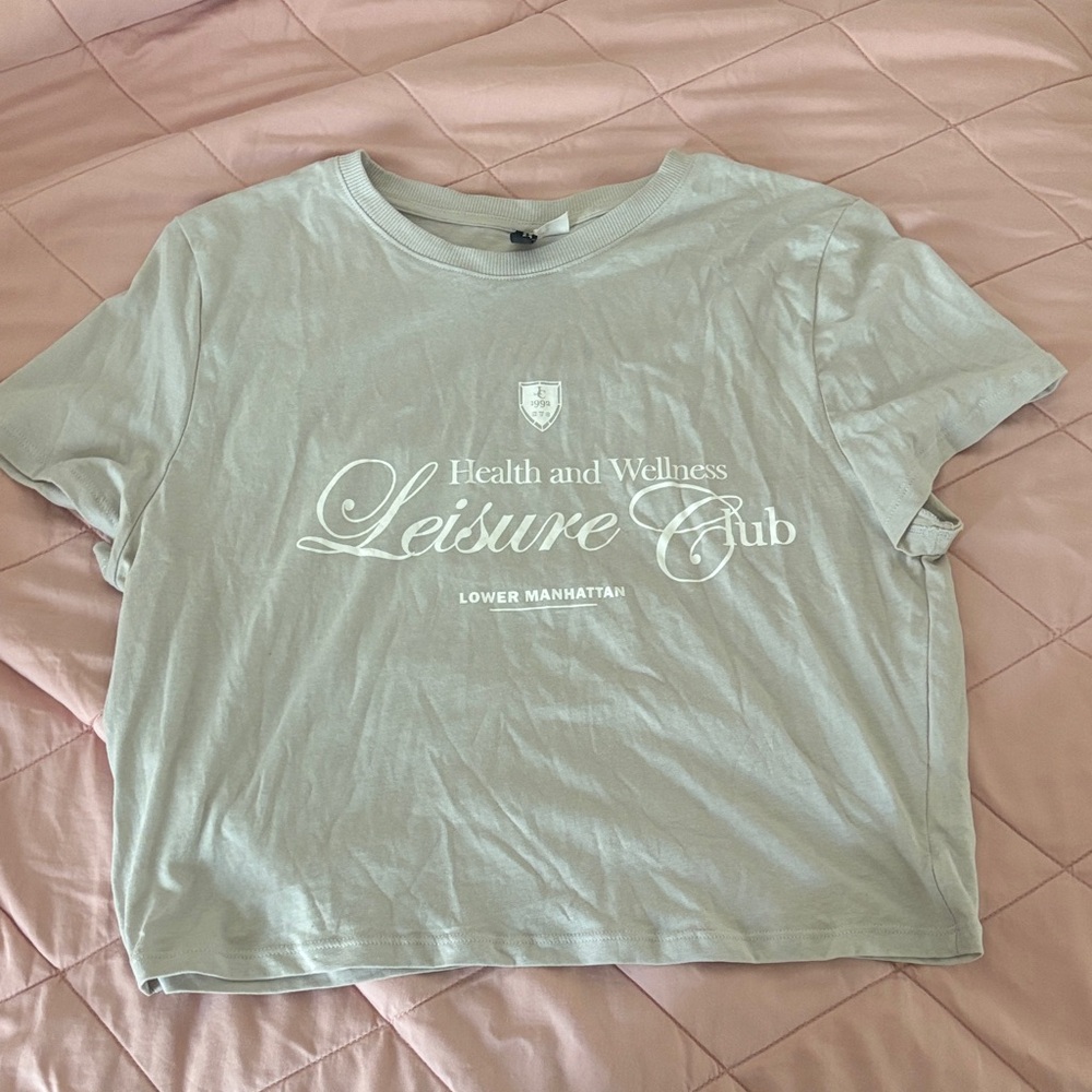 H&M Divided Cropped Leisure Club T-Shirt